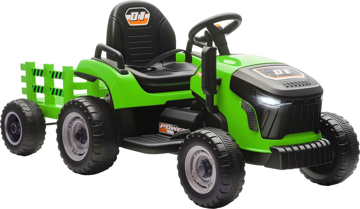 24V Kids Ride-On Tractor with Detachable Trailer – 400W Power, Remote Control & Bluetooth Music