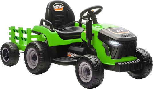 24V Kids Ride-On Tractor with Detachable Trailer – 400W Power, Remote Control & Bluetooth Music