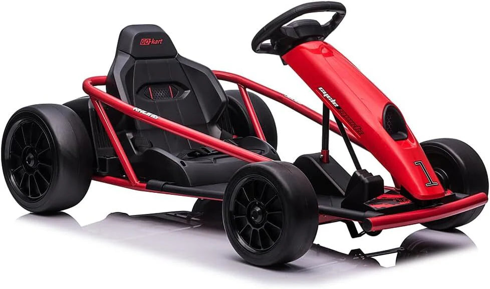 Ride on Go Kart for Teens 24V 2 X 300W Extra Powerful Motors Electric Karts with Slow Start Outdoor Ride on Toy for Kids 8-11Y