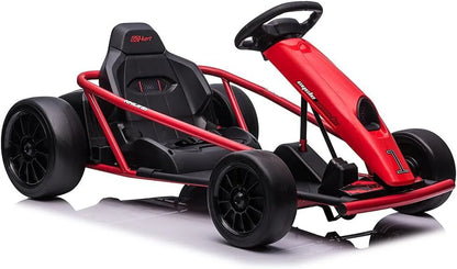 Ride on Go Kart for Teens 24V 2 X 300W Extra Powerful Motors Electric Karts with Slow Start Outdoor Ride on Toy for Kids 8-11Y