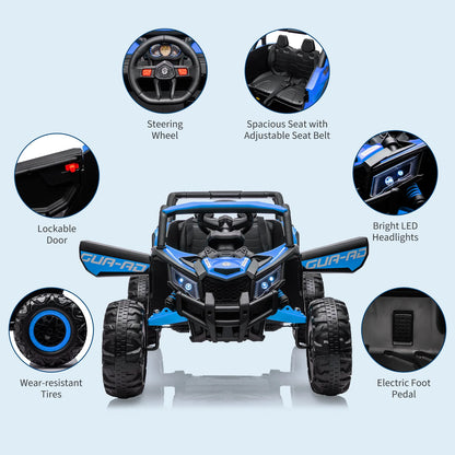 24V Kids Ride on UTV Car Toy W/Remote Control 2×200W Motor Electric Vehicle Spring Suspension & LED Lights Off-Road Toy