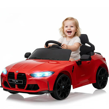 BMW M4 Kids Ride-On Car – 12V  Electric Sports Car with Remote Control, Safety Belt & LED Fun