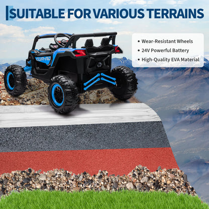 24V Kids Ride on UTV Car Toy W/Remote Control 2×200W Motor Electric Vehicle Spring Suspension & LED Lights Off-Road Toy