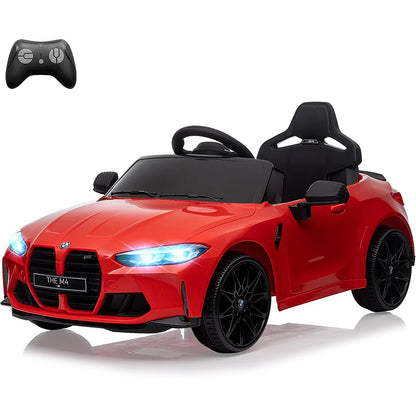 BMW M4 Kids Ride-On Car – 12V  Electric Sports Car with Remote Control, Safety Belt & LED Fun