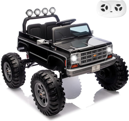 Chevrolet Cheyenne 24 Volt Ride on Toys with Remote, Ride on Truck for Big Kids 3-8 Years,  Power Car Wheels with 2 Seater, Red
