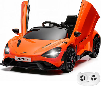Ride-On Car Licensed Mclaren 765Lt for 3-6Years Old, Electric Car 12V with Parent Remote & Music