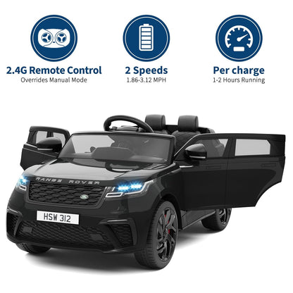 Range Rover Tobbi Ride-On Car with Parent Remote Control, 12V Rocking Mode, Bluetooth, MP3 & LED Lights