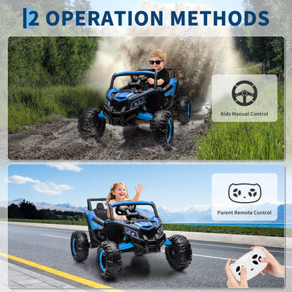 24V Kids Ride on UTV Car Toy W/Remote Control 2×200W Motor Electric Vehicle Spring Suspension & LED Lights Off-Road Toy