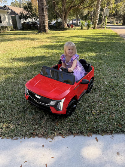 Licensed 24V Cadillac 2-Seater Ride-On Car – Electric Battery-Powered Vehicle with Remote Control, LED Lights & Suspension