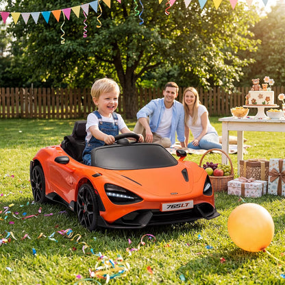 Ride-On Car Licensed Mclaren 765Lt for 3-6Years Old, Electric Car 12V with Parent Remote & Music