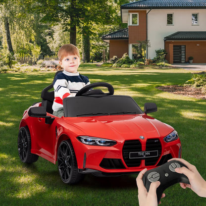BMW M4 Kids Ride-On Car – 12V  Electric Sports Car with Remote Control, Safety Belt & LED Fun