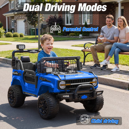 24V Electric Ride-On Truck – Powerful 4WD Adventure Vehicle with Dual Motor Drive, Spacious 2-Seater Design & Parent Remote Control
