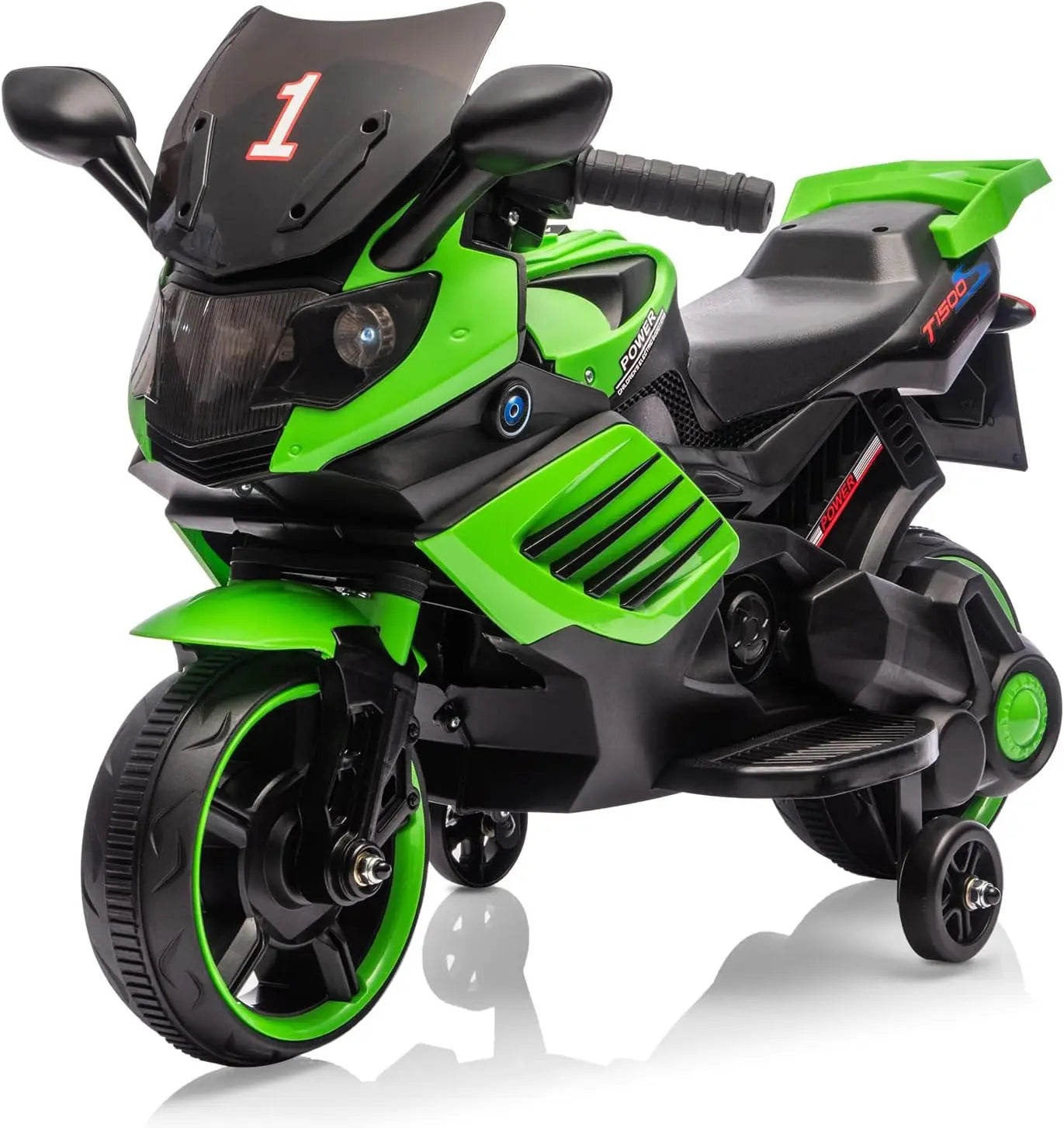 6V Kids Motorcycle, Electric Ride on Car Toy with Training Wheels, Working Headlight, Horn & Music,For Toddlers Boys Girls 3-6Y