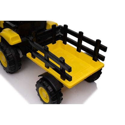 Ride-On Tractor with Detachable Trailer 12V Kids – Electric Farm Vehicle with Remote Control, LED Lights & Music