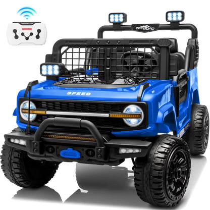 24V Electric Ride-On Truck – Powerful 4WD Adventure Vehicle with Dual Motor Drive, Spacious 2-Seater Design & Parent Remote Control