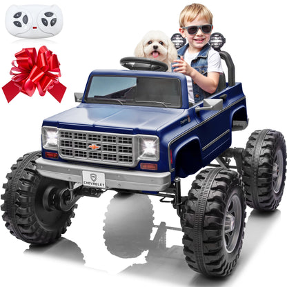 Chevrolet 2-Seater Ride-On Truck 24V 400W Electric Kids Car with Remote Control, LED Lights & Music