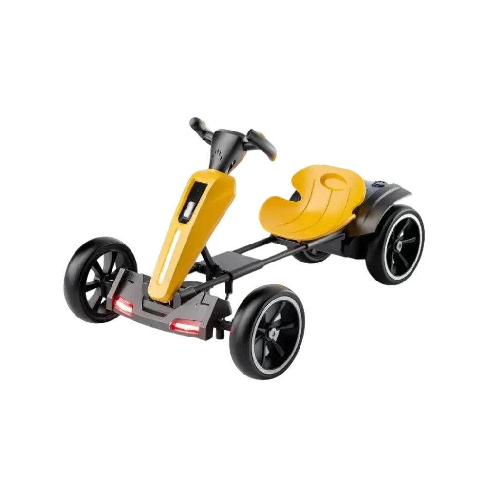 12V Electric Kids Pedal Go Kart, Folder Go Kart, Outdoor Ride on Toy with Adjustable Seat, 4 Wheels for Boys and Girls