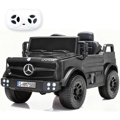12V Mercedes-Benz Unimog Ride-On Car for Kids | Remote Control, LED Lights, Music Player & Safety Belt – Perfect Gift for Ages 3