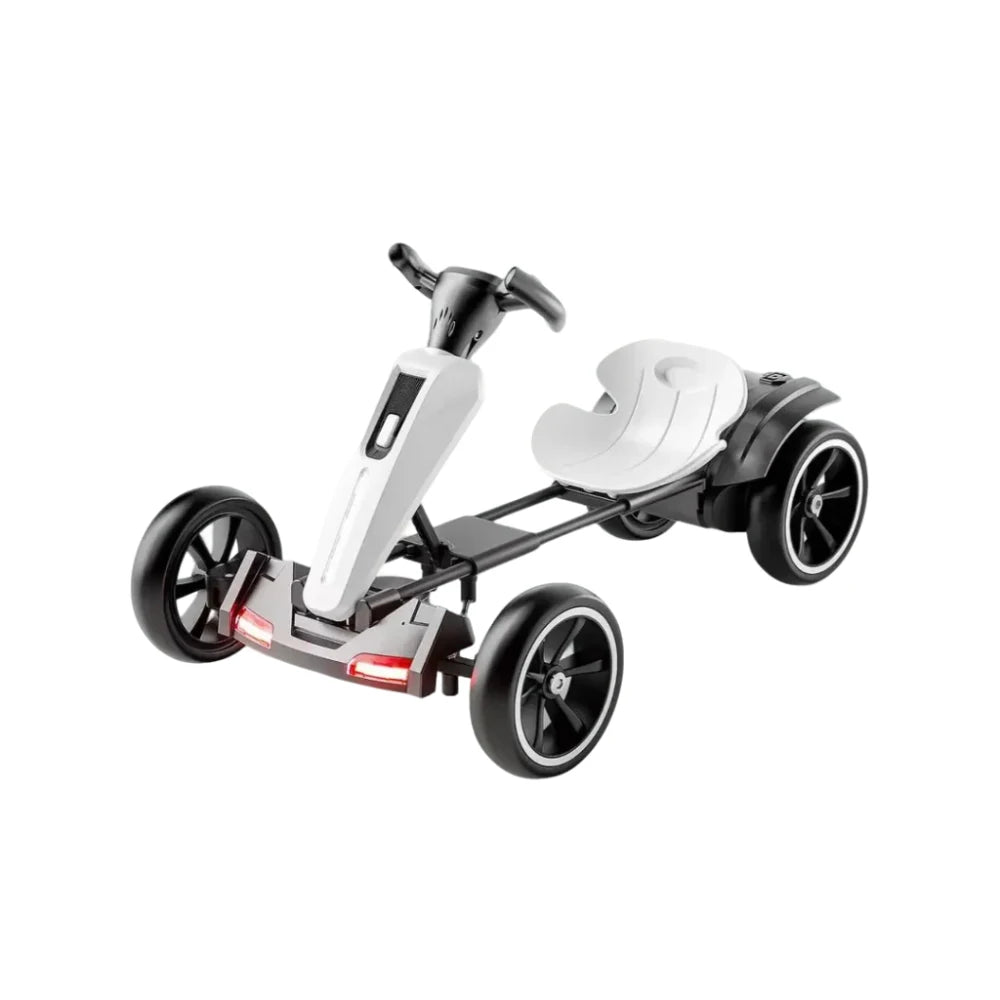 12V Electric Kids Pedal Go Kart, Folder Go Kart, Outdoor Ride on Toy with Adjustable Seat, 4 Wheels for Boys and Girls