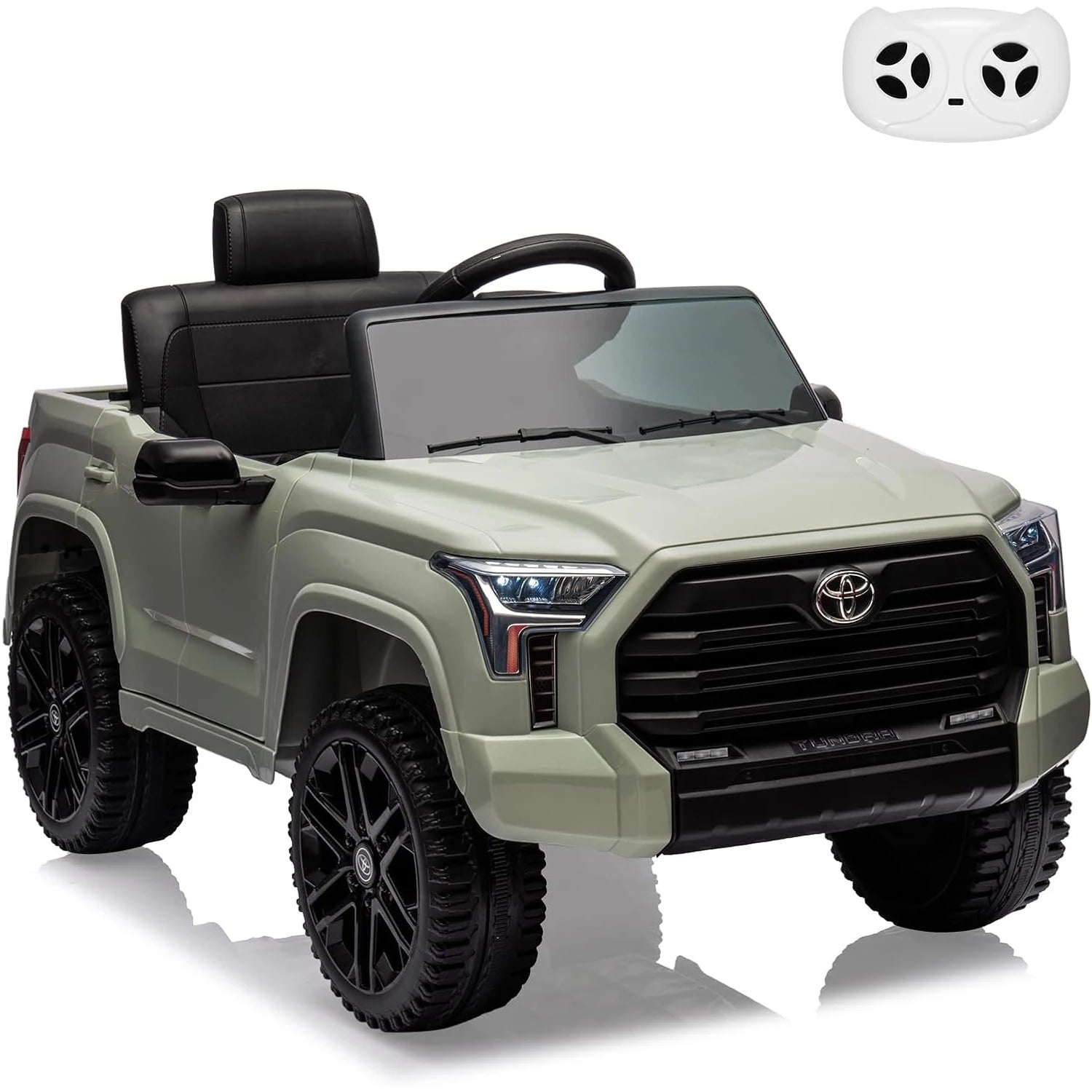 Electric Car for Kids Ride on Toys 12V Electric Truck Off-Road Kids Pickup Car with Remote Control LED Headlights 3 Speeds