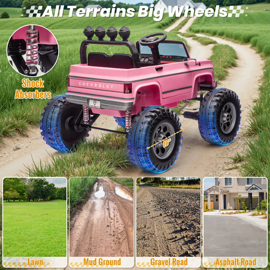 Licensed Chevrolet Cheyenne 24V Ride on Car 2X200W Motor Remote Control Decoration Streamer 24 Volt Ride on Toys for Kids