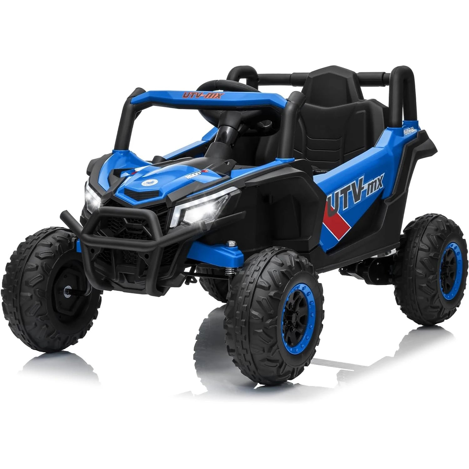 12V Kids Ride on Car,Utv Truck with Remote Control,4Wd/2Wd Switchable,Electric Vehicle with 4 Spring Suspension for Ages 3-8 Y