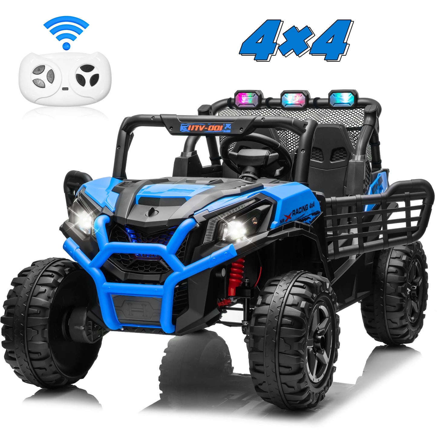 24V XL 2 Seater Ride on Toys Car for Girls, 2WD/4WD Switchable Off-Road UTV W/Long-Endurance Battery Power, 3-Speed Remote Contr