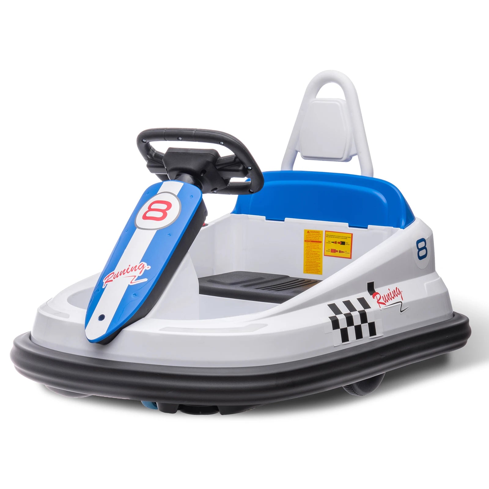 Bumper Car for Toddlers 6V Electric Ride on Toys for Kids 1.9 MPH Max Speed Steering Wheel 360 Degree Spin 2-Speeds Lights Music