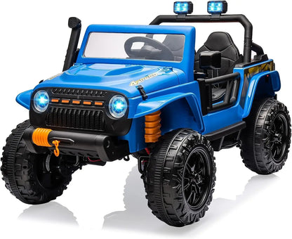 24V 2 Seater Ride on Car for Kids Electric Truck with Remote Control Ride on Truck W/ 4-Wheeler Suspension 4WD Battery Powered
