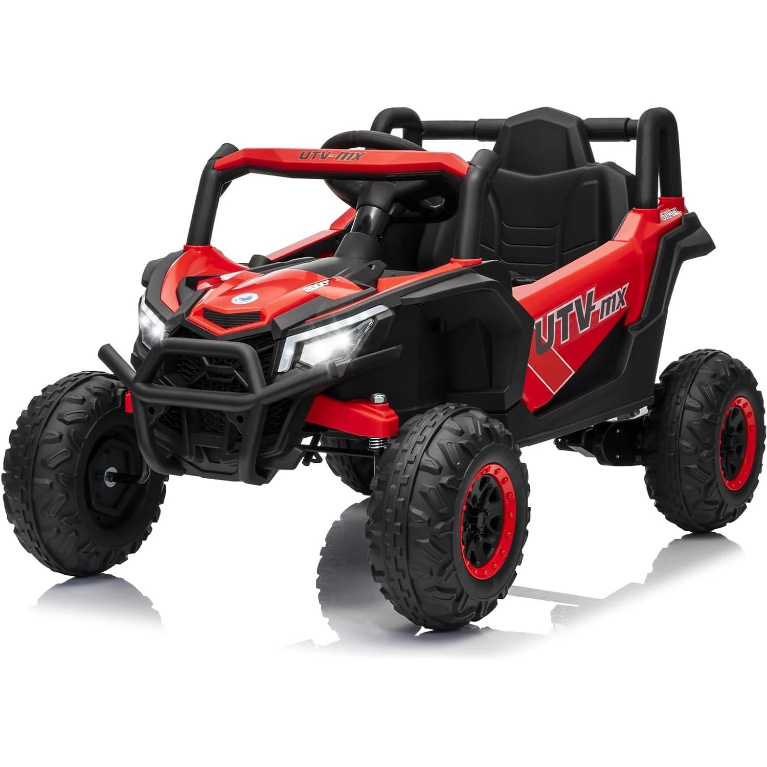 12V Kids Ride on Car,Utv Truck with Remote Control,4Wd/2Wd Switchable,Electric Vehicle with 4 Spring Suspension for Ages 3-8 Y