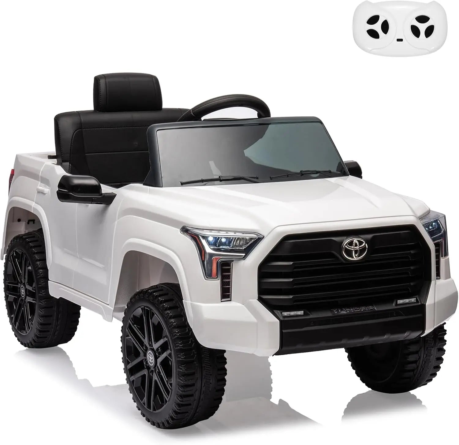 Electric Car for Kids Ride on Toys 12V Electric Truck Off-Road Kids Pickup Car with Remote Control LED Headlights 3 Speeds