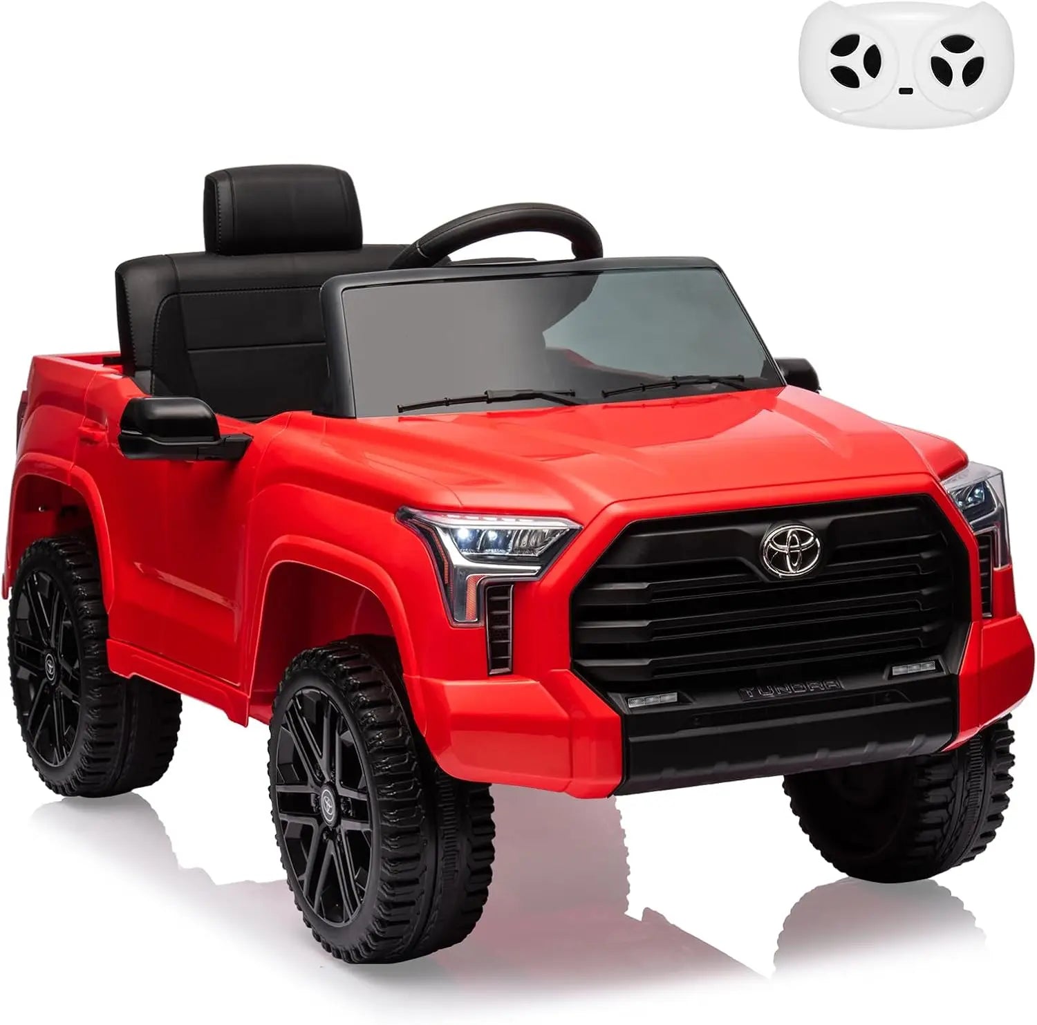 Electric Car for Kids Ride on Toys 12V Electric Truck Off-Road Kids Pickup Car with Remote Control LED Headlights 3 Speeds