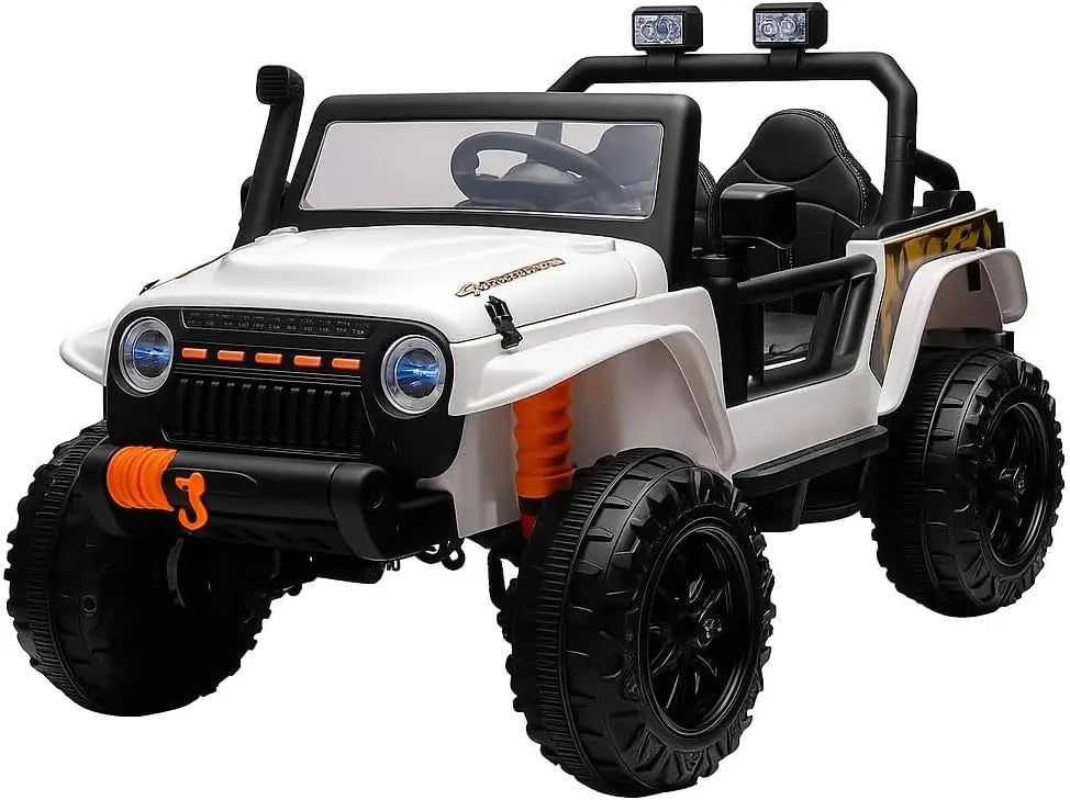 24V 2 Seater Ride on Car for Kids Electric Truck with Remote Control Ride on Truck W/ 4-Wheeler Suspension 4WD Battery Powered