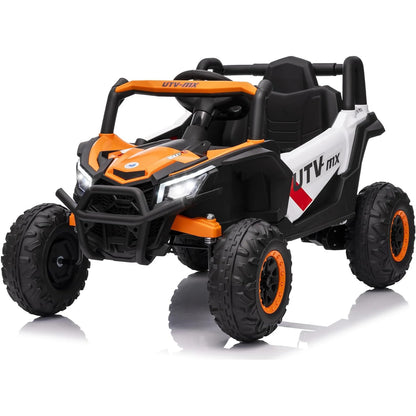 12V Kids Ride on Car,Utv Truck with Remote Control,4Wd/2Wd Switchable,Electric Vehicle with 4 Spring Suspension for Ages 3-8 Y