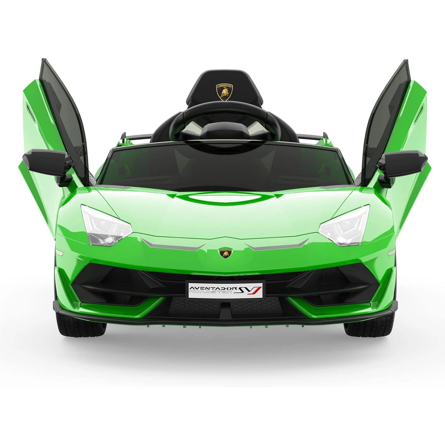 Kids Electric Car 12V Ride on Toys with Parent Remote 2-Speed Modes Engine Sounds & LED Lights Auto Doors for Boys & Girls