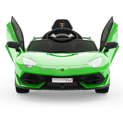 Kids Electric Car 12V Ride on Toys with Parent Remote 2-Speed Modes Engine Sounds & LED Lights Auto Doors for Boys & Girls