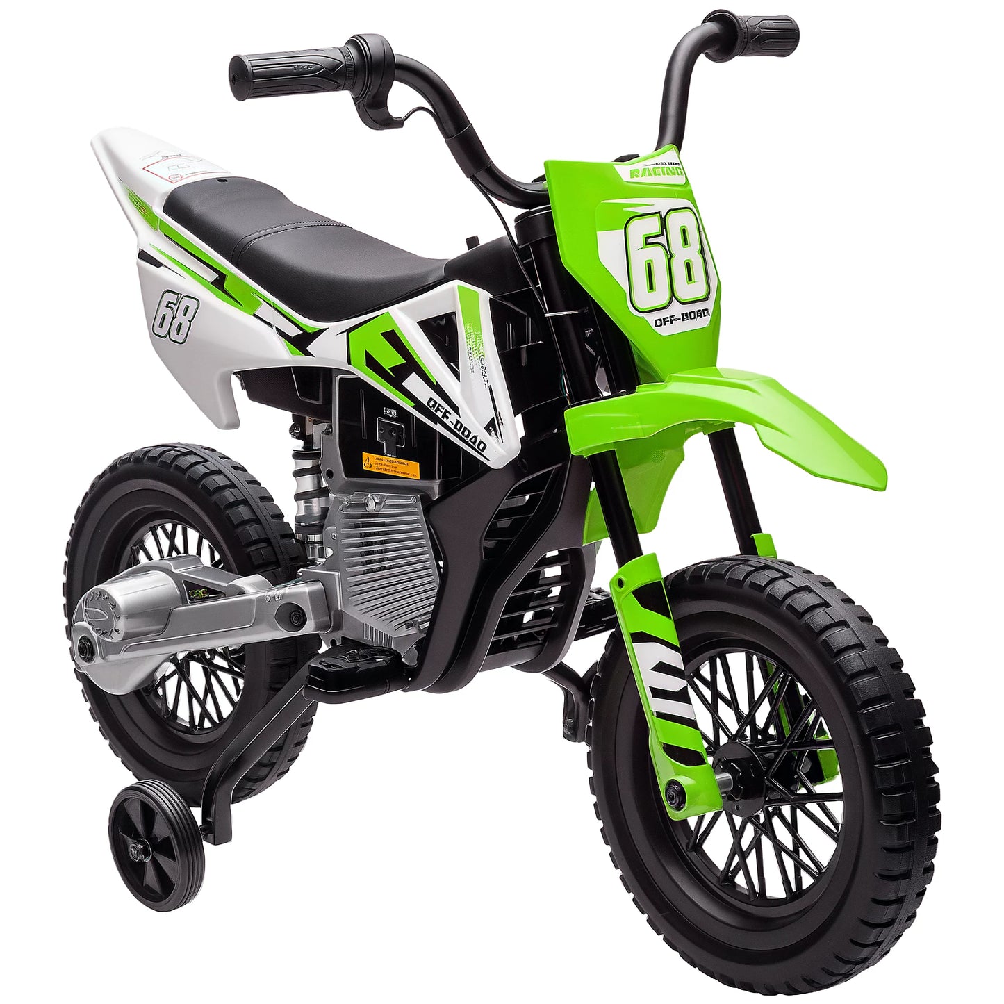 Kids Electric ATV Ride-On Bike – Twist-Start Handlebar, Bluetooth Music, Training Wheels & Safe Suspension