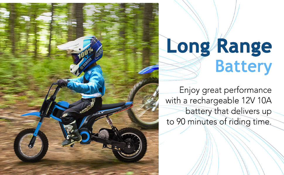 Ride on Motorcycle for Kids Electric Dirt Bike 24-Volt 350-Watt Kid'S Toys up to 14.29 MPH, 2-Speed Modes, Max Load 135 Lbs