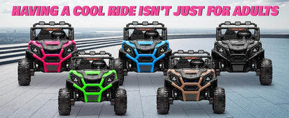 24V 4x200W 2-Seater Ride-On UTV Car – Powerful Electric Kids Truck with Remote Control, LED Lights & Music