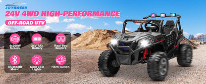 24V 4x200W 2-Seater Ride-On UTV Car – Powerful Electric Kids Truck with Remote Control, LED Lights & Music