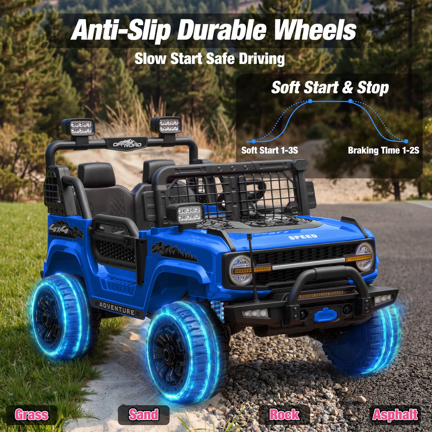 24V Electric Ride-On Truck – Powerful 4WD Adventure Vehicle with Dual Motor Drive, Spacious 2-Seater Design & Parent Remote Control
