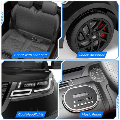 Range Rover Tobbi Ride-On Car with Parent Remote Control, 12V Rocking Mode, Bluetooth, MP3 & LED Lights
