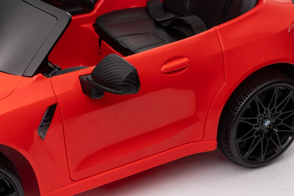 BMW M4 Kids Ride-On Car – 12V  Electric Sports Car with Remote Control, Safety Belt & LED Fun