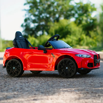 BMW M4 Kids Ride-On Car – 12V  Electric Sports Car with Remote Control, Safety Belt & LED Fun