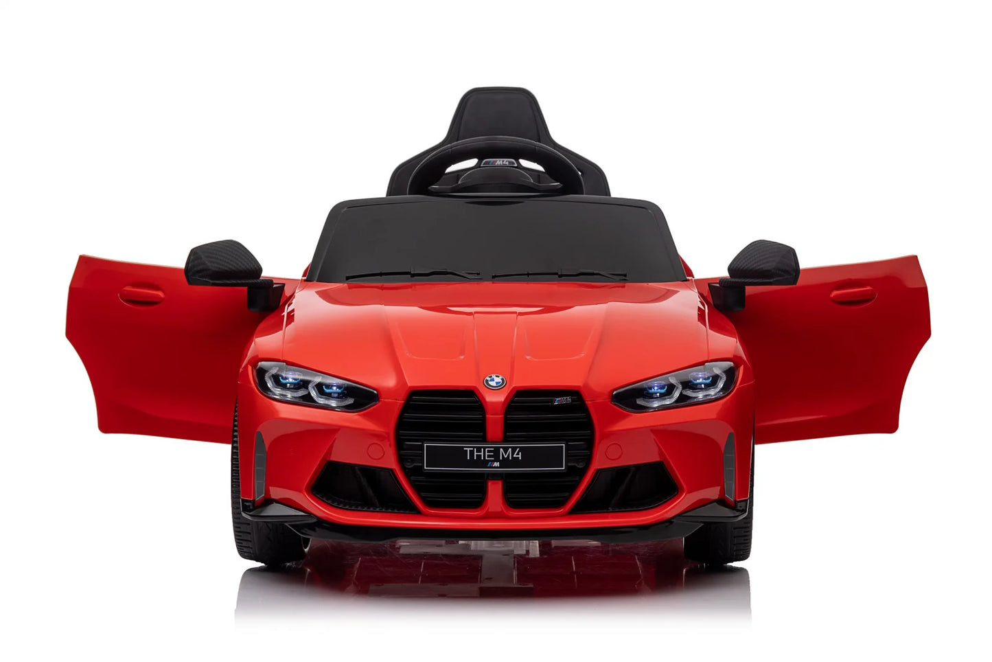BMW M4 Kids Ride-On Car – 12V  Electric Sports Car with Remote Control, Safety Belt & LED Fun