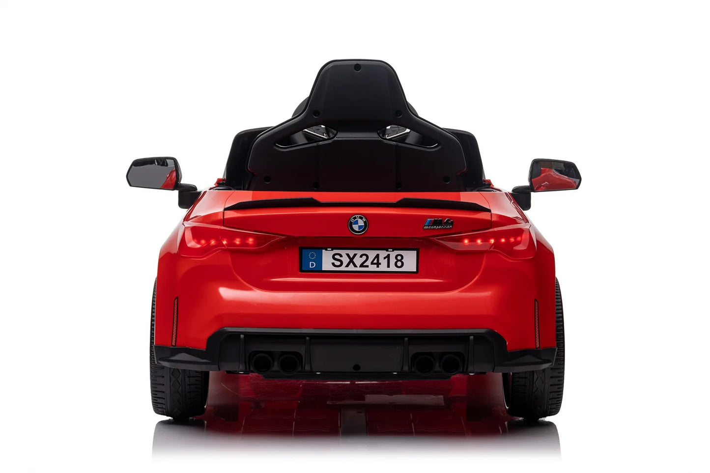 BMW M4 Kids Ride-On Car – 12V  Electric Sports Car with Remote Control, Safety Belt & LED Fun