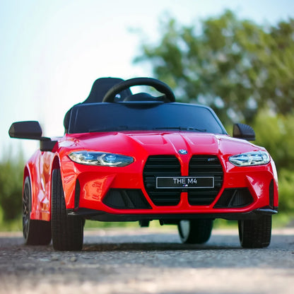 BMW M4 Kids Ride-On Car – 12V  Electric Sports Car with Remote Control, Safety Belt & LED Fun