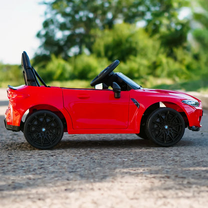 BMW M4 Kids Ride-On Car – 12V  Electric Sports Car with Remote Control, Safety Belt & LED Fun