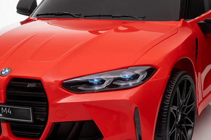 BMW M4 Kids Ride-On Car – 12V  Electric Sports Car with Remote Control, Safety Belt & LED Fun