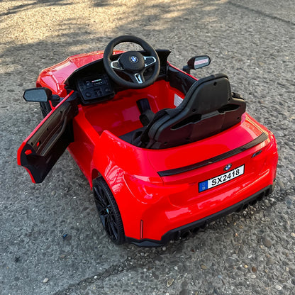 BMW M4 Kids Ride-On Car – 12V  Electric Sports Car with Remote Control, Safety Belt & LED Fun